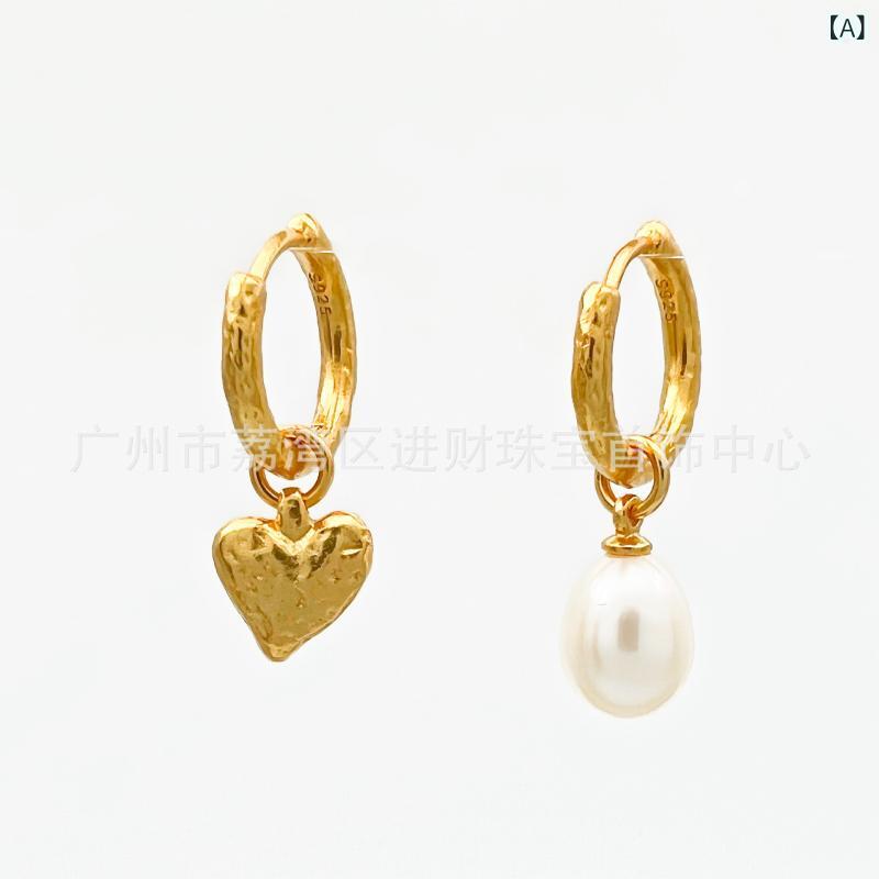 イヤーカフ ピアス 女性用 バロック パール 銀 耳飾り かわいい 軽量 精緻 シンプル アクセサリー シルバー ジュエリー 日常使い ギフト ファッション アイテム｜リバーパディ