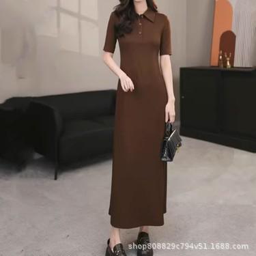 ワンピース レディース 大きいサイズ ゆったり 体型カバー シャツワンピース ロング丈 半袖 襟付き チュニック カジュアル きれいめ 体系カバー 着痩せ 細見え 無地 膝下丈 フレア Aライン 落ち感 柔らかい さらさら 素材 上品 通勤 オフィス 通|リバーパディ