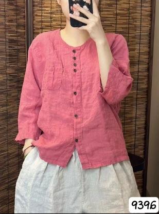 リネン プルオーバー レディース 夏 トップス 綿麻 原材料 軽さ 伸縮性 吸湿速乾 当たること冷感 ビッグ影ぼうし V素っ首 黒いこと サクラ色系 象牙色 秋冬 冬期 普段使い走り 通い用 アウトドア 御部屋着 心地好い表現スタイル うつり変わり ひな型 ご機嫌ウエス