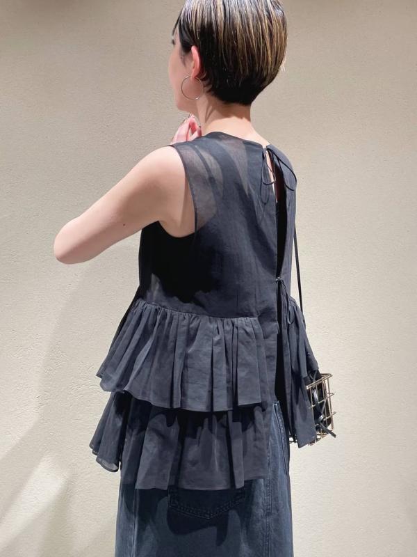 シャツ レディース 春夏 半透明 薄手 葉っぱ柄 背心 軽量 透気性 快適 トップス インナー レイヤード コットン 綿素材 カジュアル 普段使い 通勤 通学 ブラウス インポート フェミニン 袖なし ゆったりシルエット ベーシック アイボリー ホワ｜リバーパディ