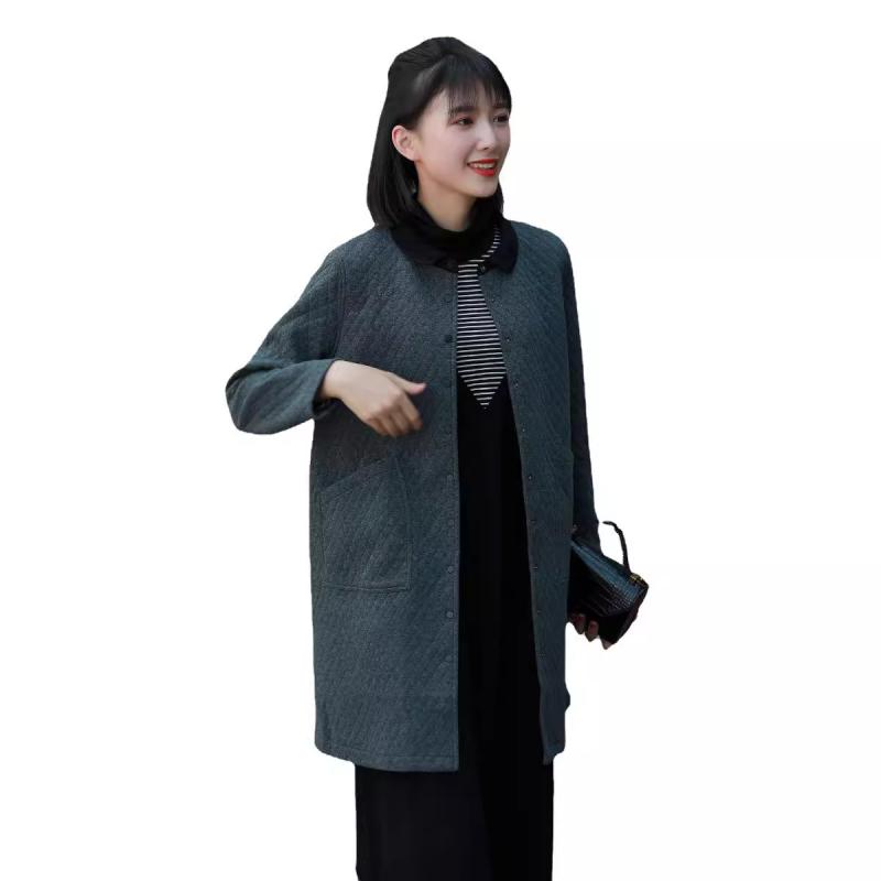 烏兎 厚地の外套 成人女性用 レディース トレンチコート 中長丈 流行り 馬鹿でかい大きさ 春 厚地の外套 軽さ 吸湿速乾 綿織物混 第一義的表現スタイル 通い用 普段使い
