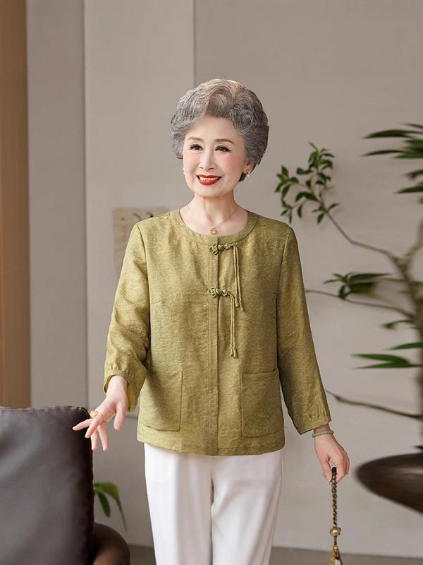 プルオーバー 御っ母さん用 春夏 中年成人女性 長袖 土手っ腹覆いかぶせる 中式 ゆったり か細い トップス プルオーバー 普段使い走り 綿混 軽さ 第一義的 黒いこと 薄墨色 象牙色 ベージュ