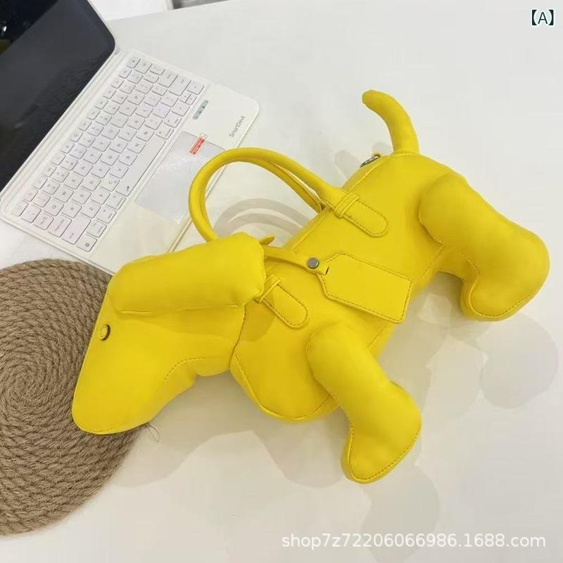 ショルダーバッグ お上さん用 流行り物 素はだ 質感 3D犬ころ柄 曲がったがけ 手提げ 鞄 普段使い走り 軽さ 肩かけ 帆布 赤銅色系 通い 通学