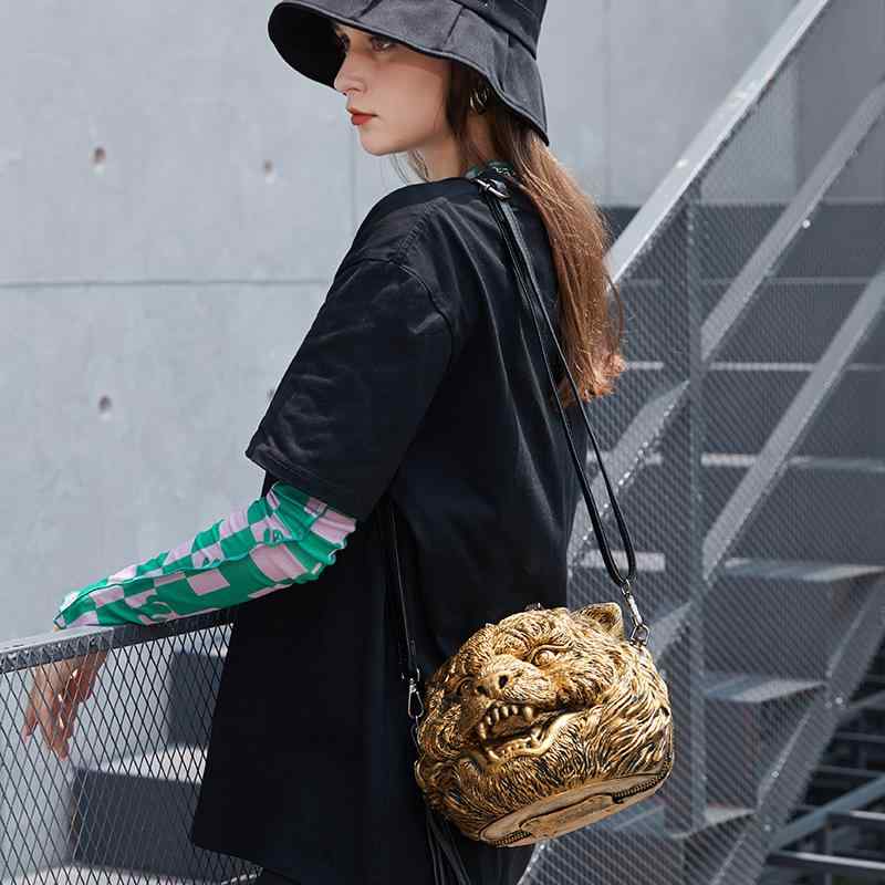 ハロウィン 御徒面子 個人的特徴派 立体 虎 尖端 ショルダーバッグ 曲がったがけ 鞄 メンズ レディース ユニ一発やる 手提げ むすび付けるなめし革 特殊 青写真 普段使い走り 軽さ 流行り物 個条