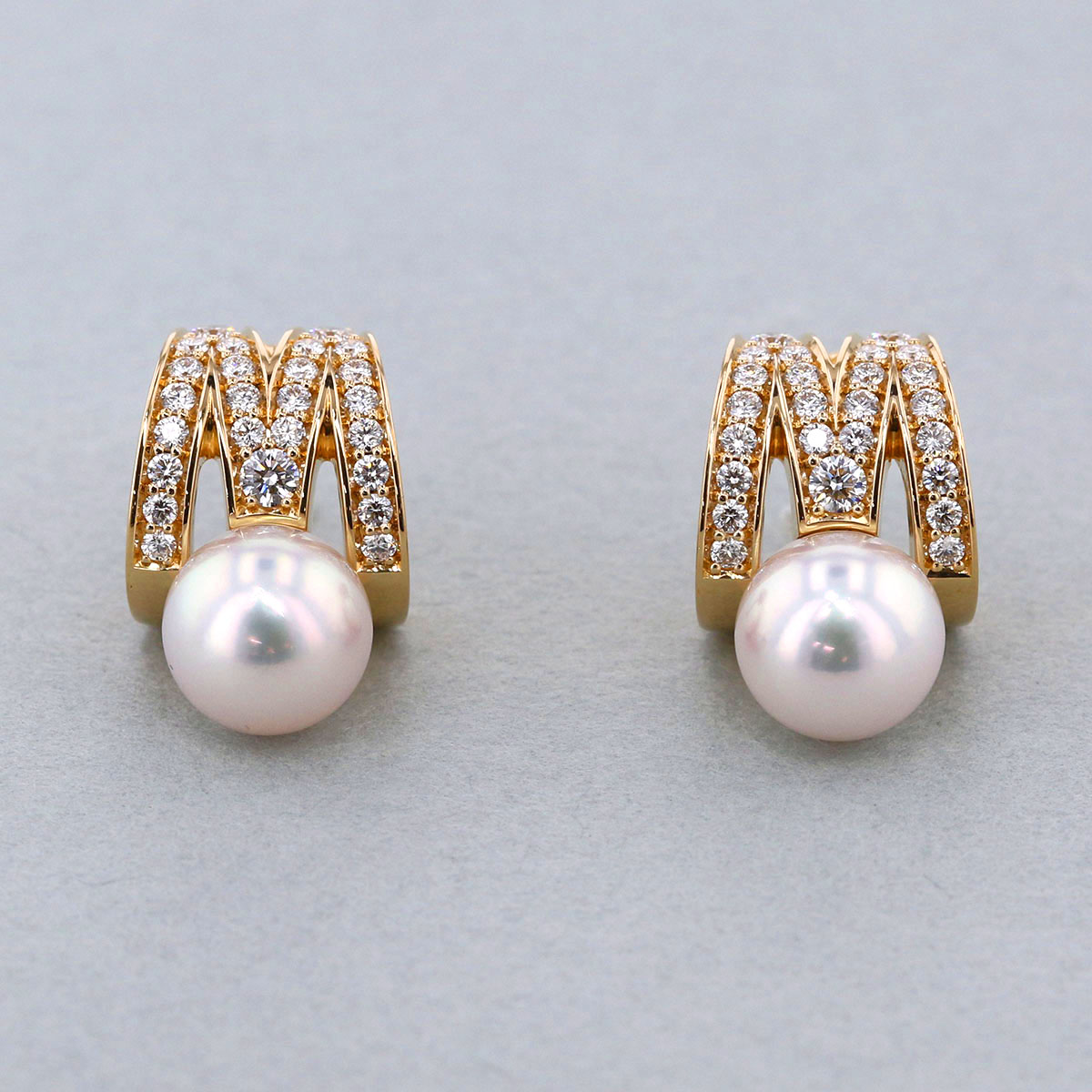 楽天市場】MIZUKI ミズキ 【美品】K14YG 2Pパール バナナフープ ピアス