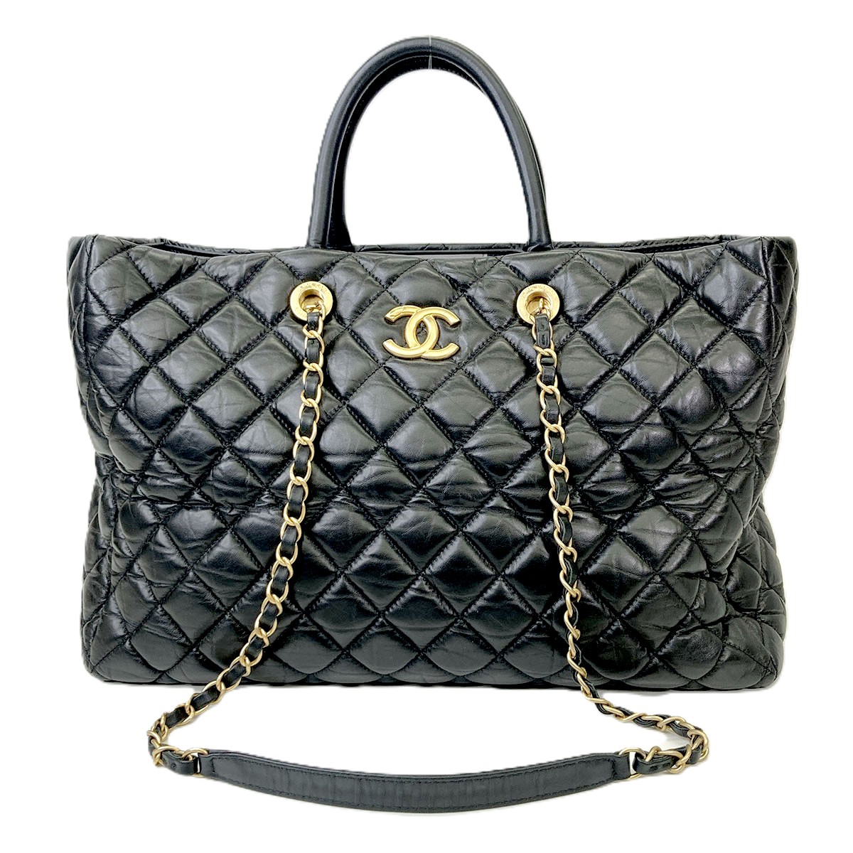 楽天市場】CHANEL シャネル マトラッセ ココマーク エコバッグ トート