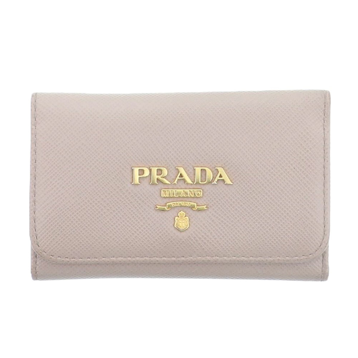 【 新品未使用 】PRADA キーケース　ギャランティカードあり □PRADA 6連キーケース ブラック 三角ロゴ 専用箱・ギャランティカード