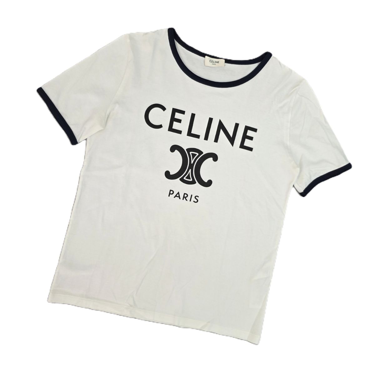 楽天市場】CELINE セリーヌ ロゴ Tシャツ 白 ホワイト 2X314916G