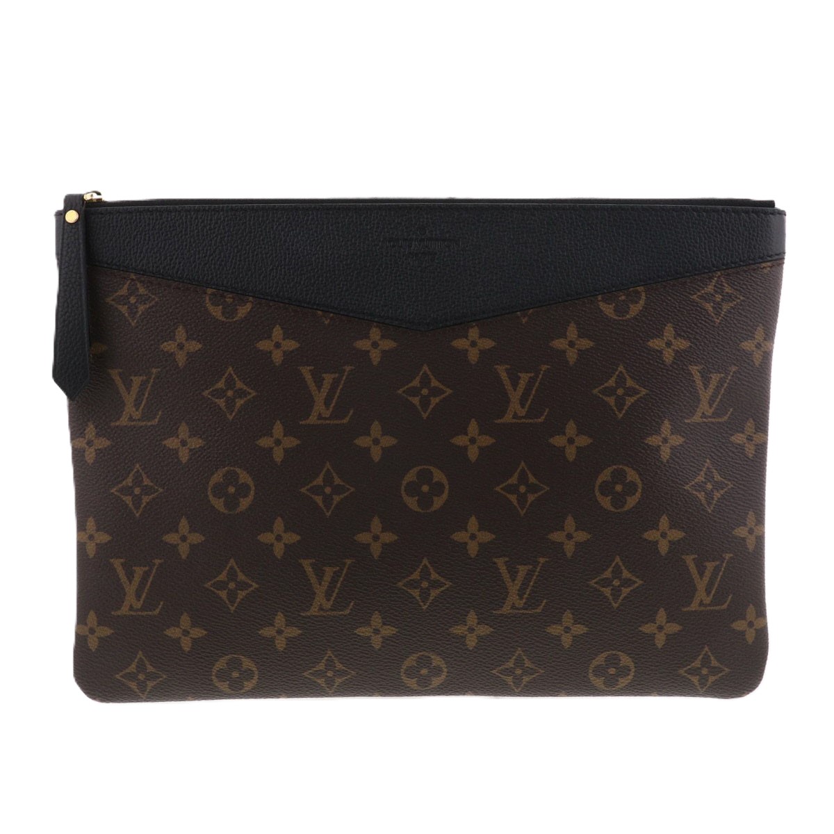 LOUIS VUITTON ルイ・ヴィトン デイリーポーチ クラッチバッグ M62048 モノグラムマカサー ブラウン ブラック メンズ【中古】