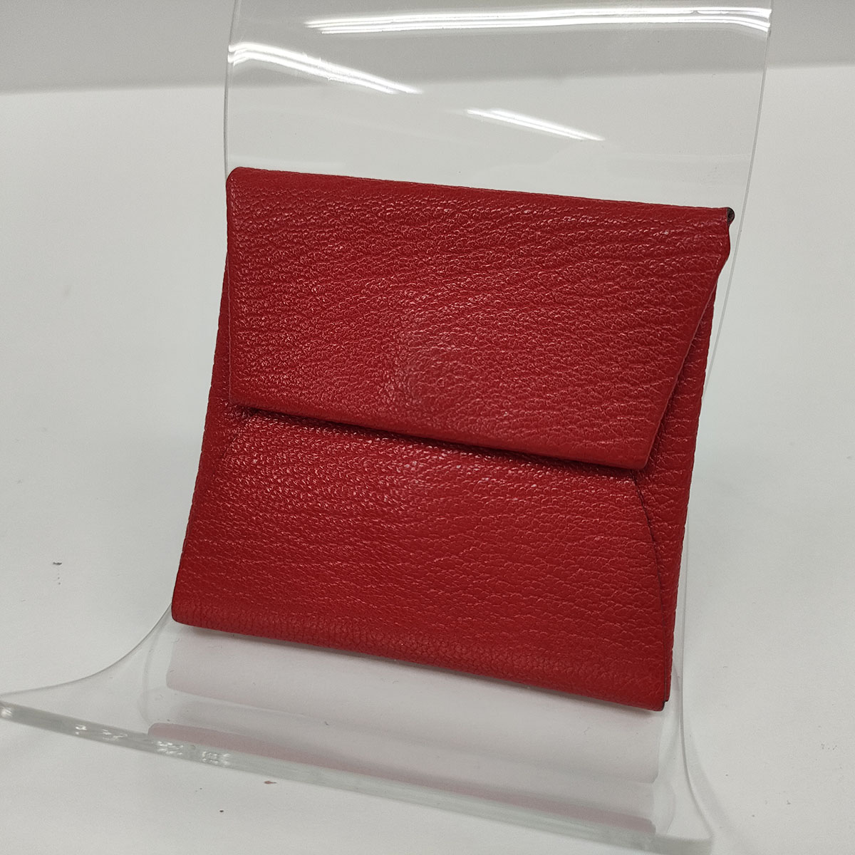 HERMES エルメス バスティア ヴェルソ コインケース 041054CK シェーブル レッド ピンク W(2024)刻印 レディース【中古】