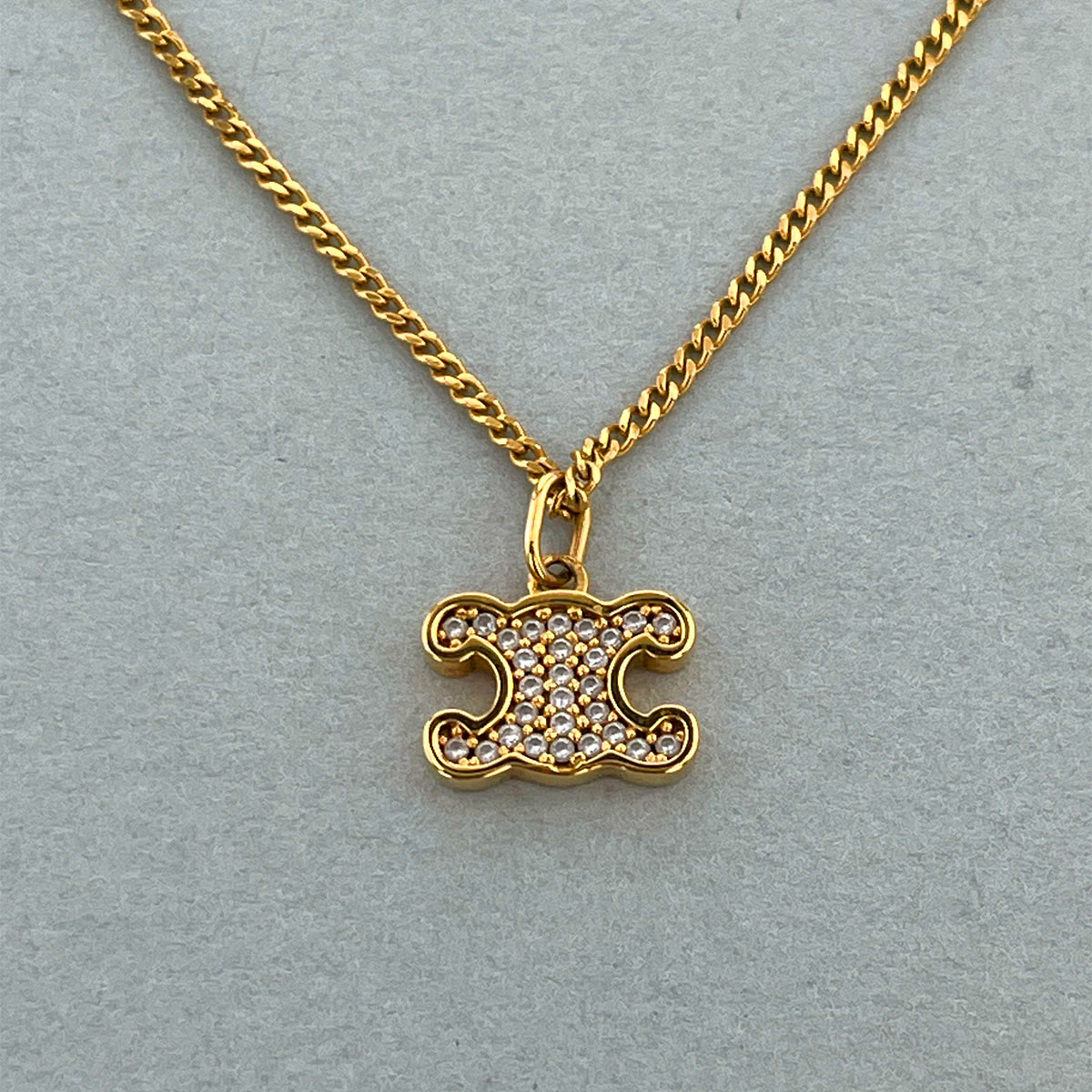 楽天市場】セリーヌ CELINE ネックレス トリオンフ ダブルチェーン