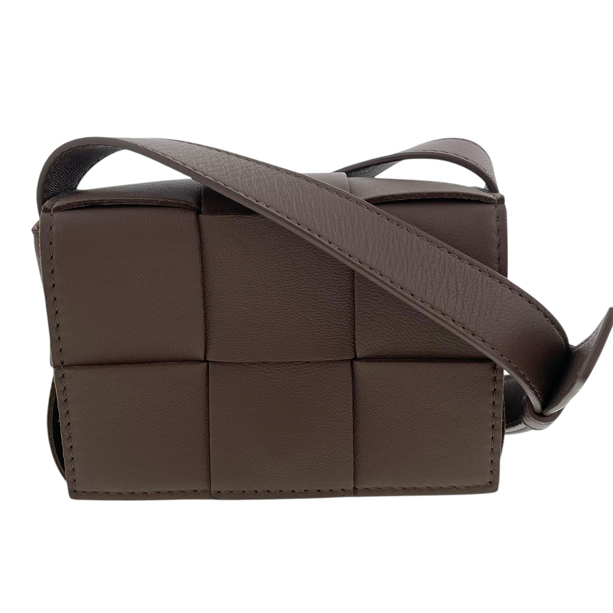BOTTEGAVENETA ボッテガヴェネタ 砂糖菓子 テープ ショルダーバッグ 666688 なめし革 赤銅色  レディース【中古】