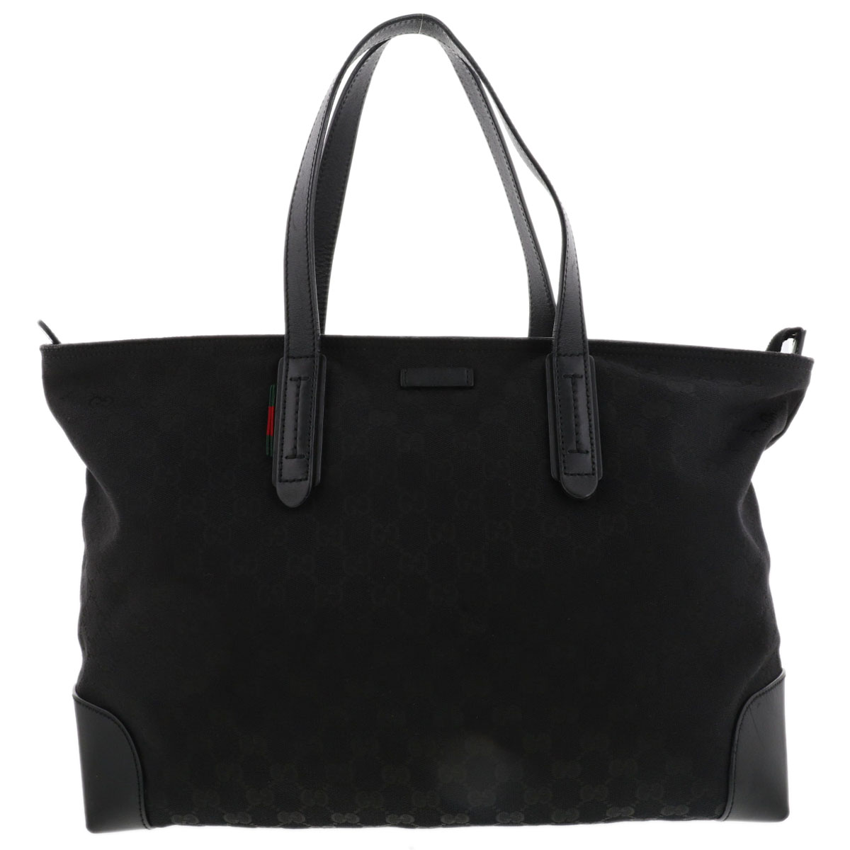 【値下げ】GUCCI グッチ ＧＧキャンバス ラージ トートバッグ トートバッグ 308928 GGキャンバス ブラック レディース【中古】