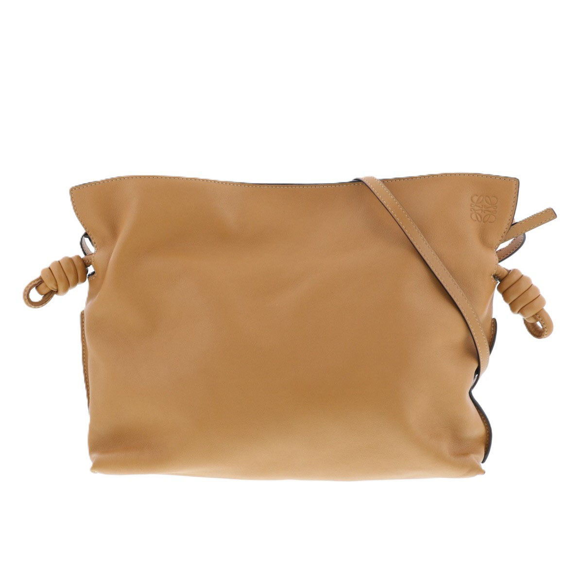 LOEWE ロエベ フラメンコ クラッチ ショルダーバッグ A411FC1 カーフ ベージュ  レディース【中古】