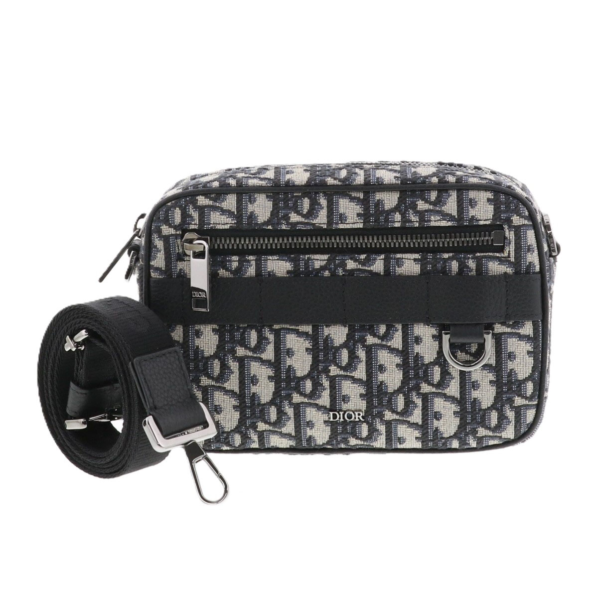 Christian Dior クリスチャンディオール オブリーク サファリ ミニ ショルダーバッグ ショルダーバッグ 2ESWS011YKY キャンバス ブラック  レディース【中古】
