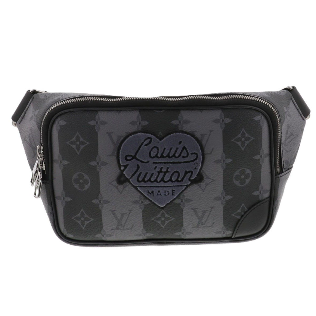 LOUIS VUITTON ルイ・ヴィトン モジュラー スリングバッグ LVスクエアード ボディバッグ M59338 モノグラムエクリプス グレー ブラック メンズ【中古】