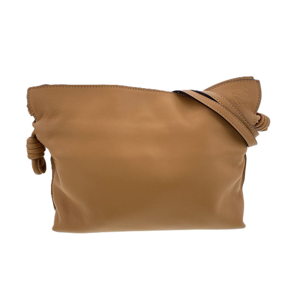 【再値下げ】LOEWE ロエベ フラメンコ クラッチ ミニ ショルダーバッグ A411FC2X17 レザー キャメル ゴールド レディース【中古】|PAWNSHOP RiZ