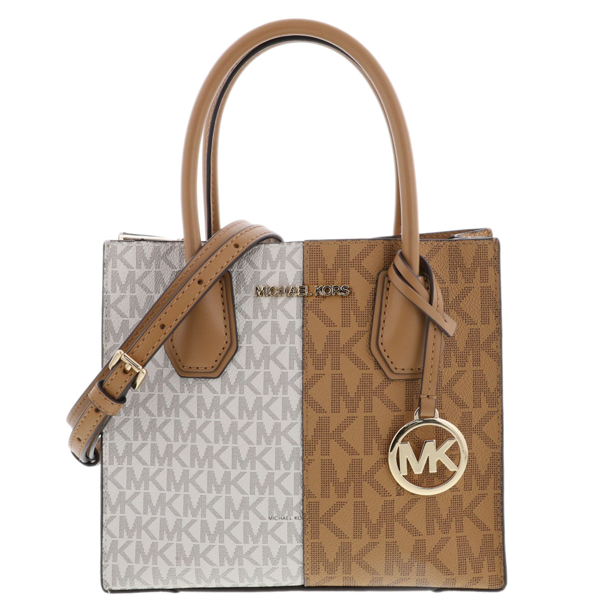 Michael Kors マイケル教科課程 マーサー 並み並み 色つや立ちはだかる ショルダーバッグ 35F4GM9M2B PVC 赤銅色 白いこと  レディース【中古】