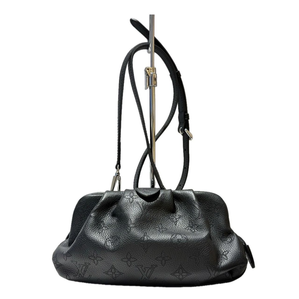 【値下げ】LOUIS VUITTON ルイ・ヴィトン スカラ ミニ ショルダーバッグ M80093 モノグラムマヒナ ブラック レディース【中古】