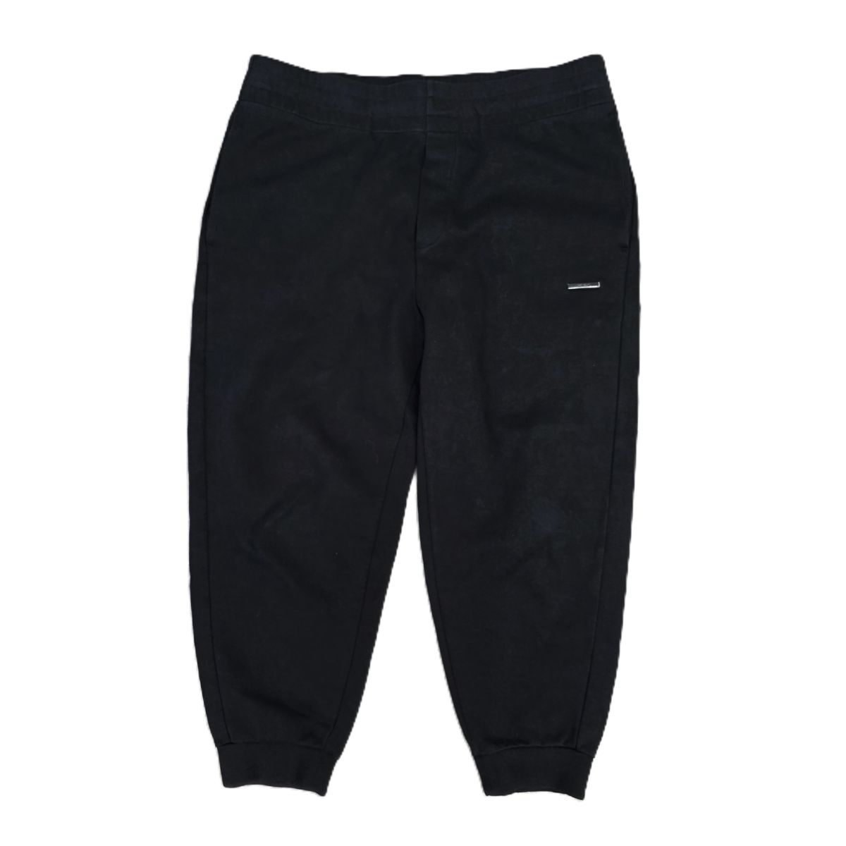 【値下げ】MONCLER モンクレール スウェットパンツ SWEAT BOTTM ロゴ ワッペン付き プレート付き M パンツ J20918H00009 M コットン ブラック メンズ【中古】