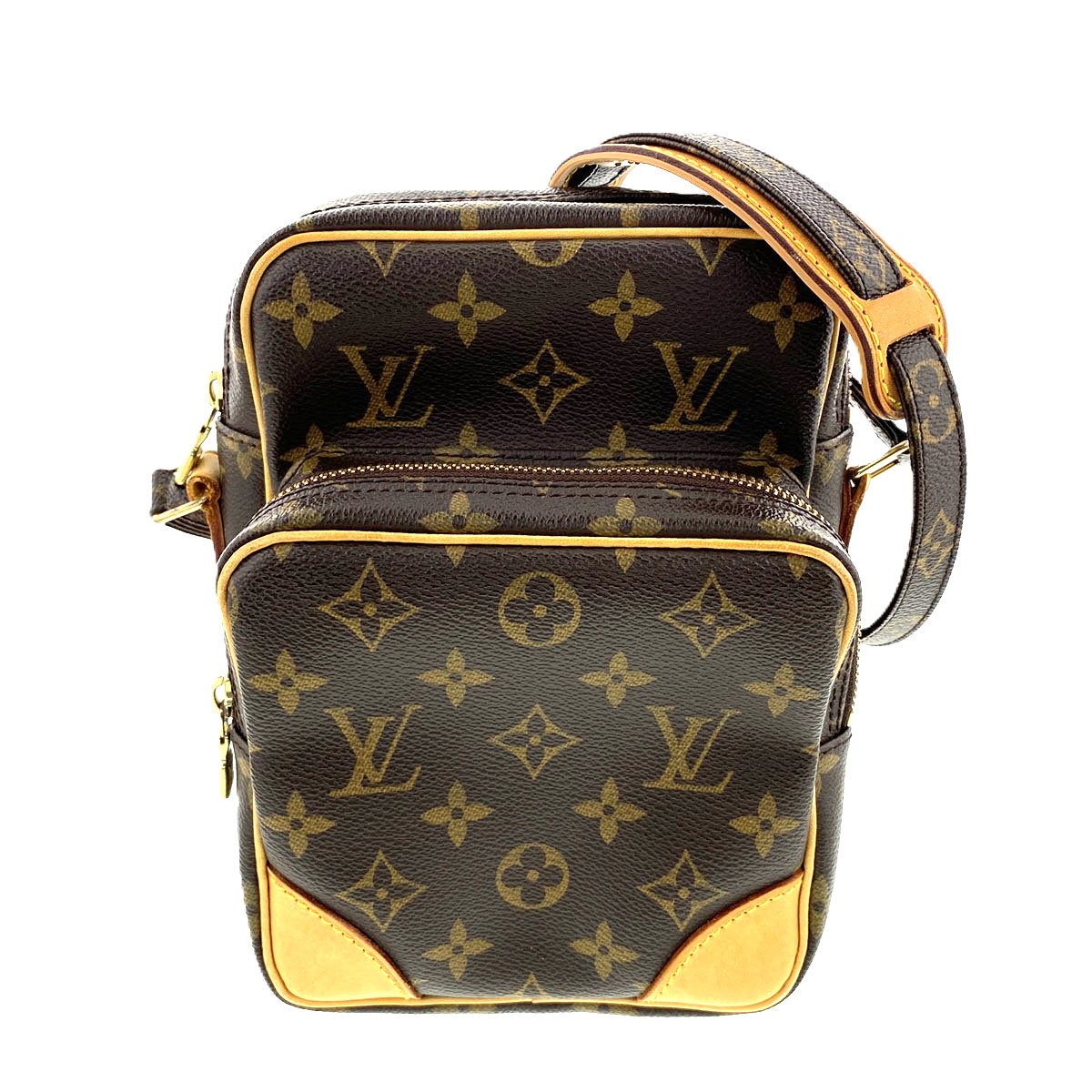 LOUIS VUITTON ルイ・ヴィトン モノグラム アマゾン ショルダーバッグ M45236 PVC上塗り帆布 赤銅色  ユニ一発やる【中古】