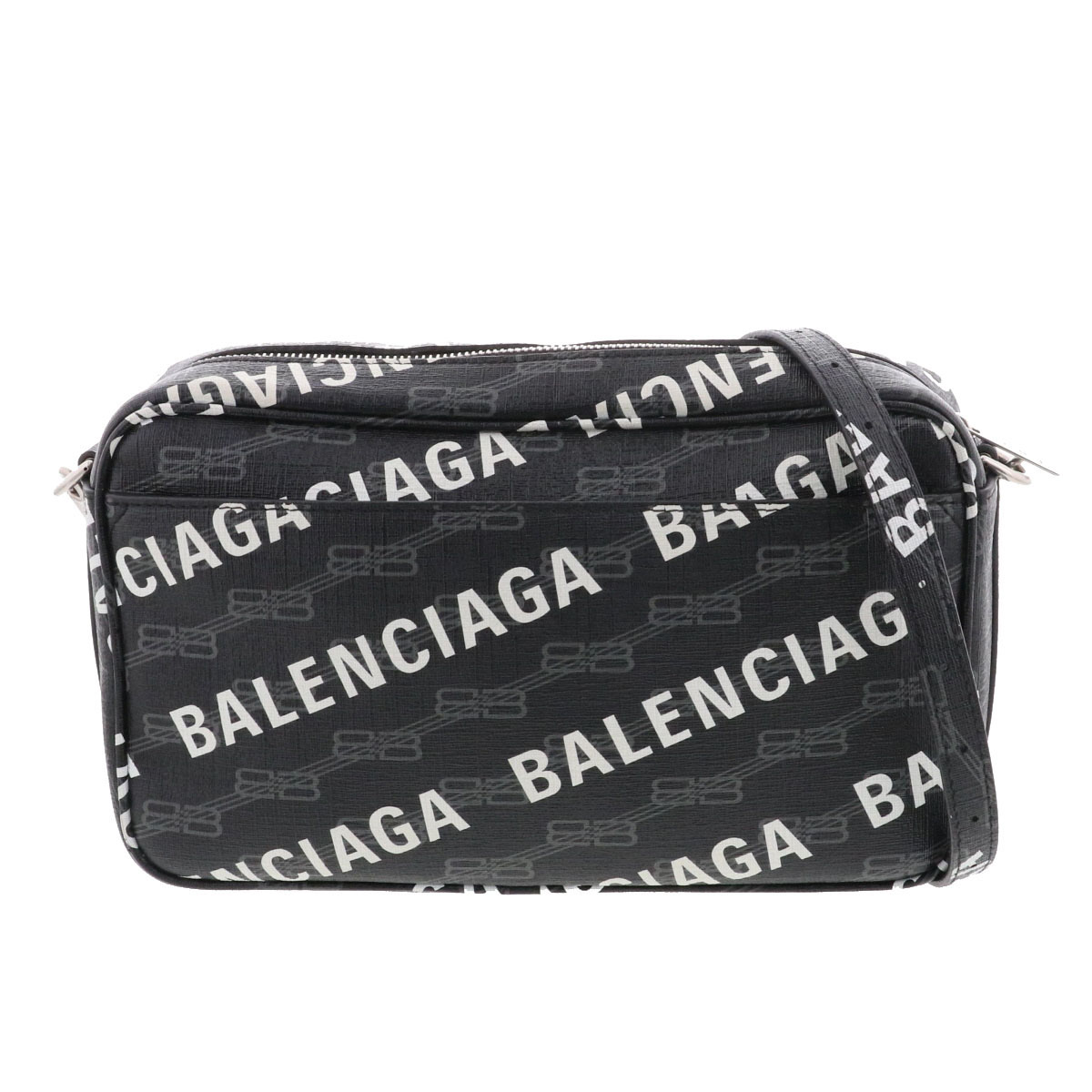BALENCIAGA バレンシアガ BBモノグラム ショルダーバッグ ショルダーバッグ 702723 PVC 黒いこと  メンズ【中古】