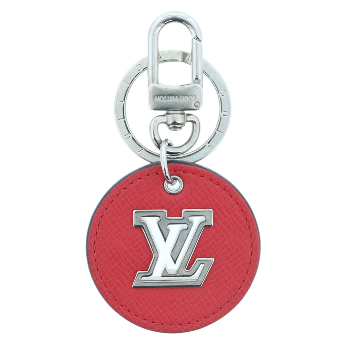 LOUIS VUITTON ルイ・ヴィトン ポルト クレ LV サークルアイレット チャーム M64170 レザー レッド シルバー金具 レディース【中古】｜PAWNSHOP　ＲｉＺ