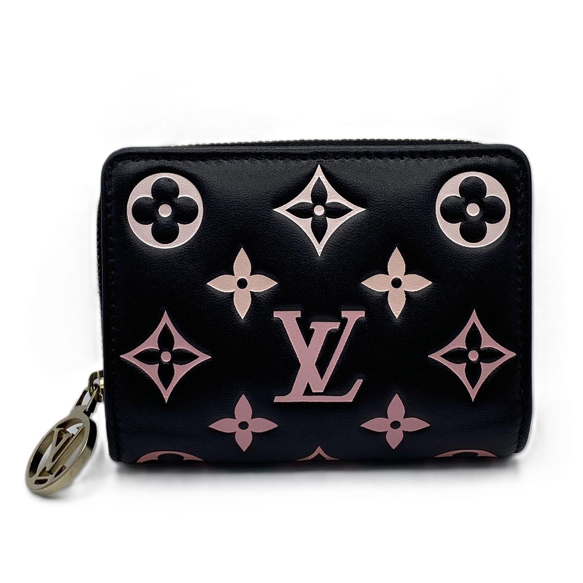 LOUIS VUITTON ルイ・ヴィトン ポルトフォイユ ルー 二つ折り財布 M12378 ラムスキン ブラック レディース【中古】