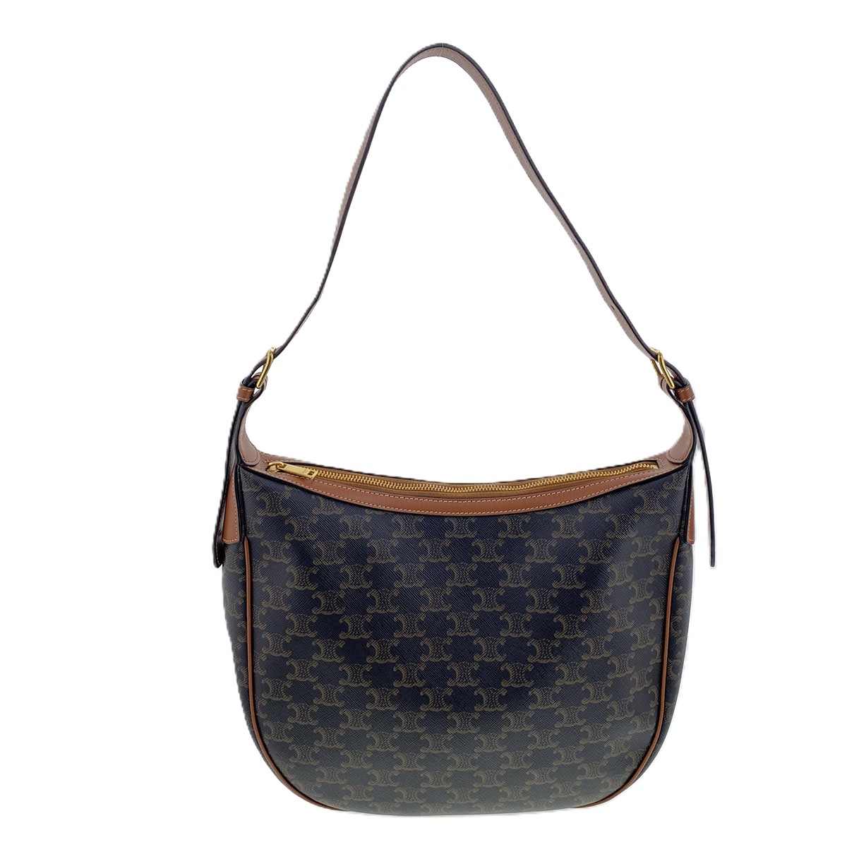 【割り引き】CELINE セリーヌ エロイズ キュイル トリオンフ ショルダーバッグ ショルダーバッグ 114712FQM PVC 赤銅色  レディース【中古】