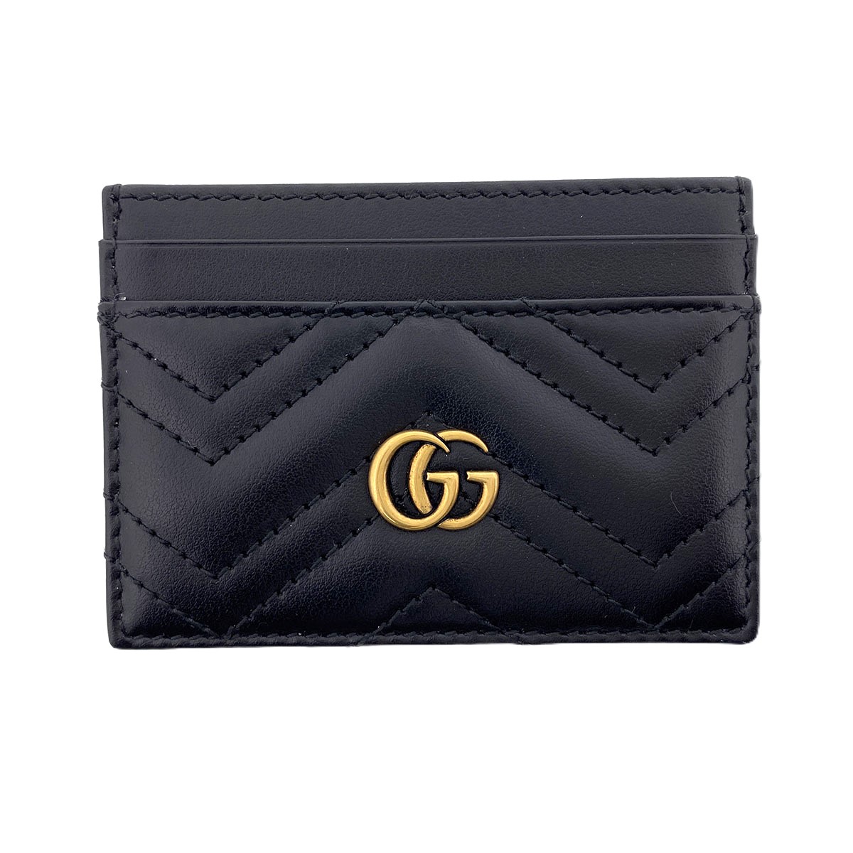 LOUIS VUITTON ルイ・ヴィトン GGマーモント カードケース カードケース 443127 レザー ブラック レディース【中古】