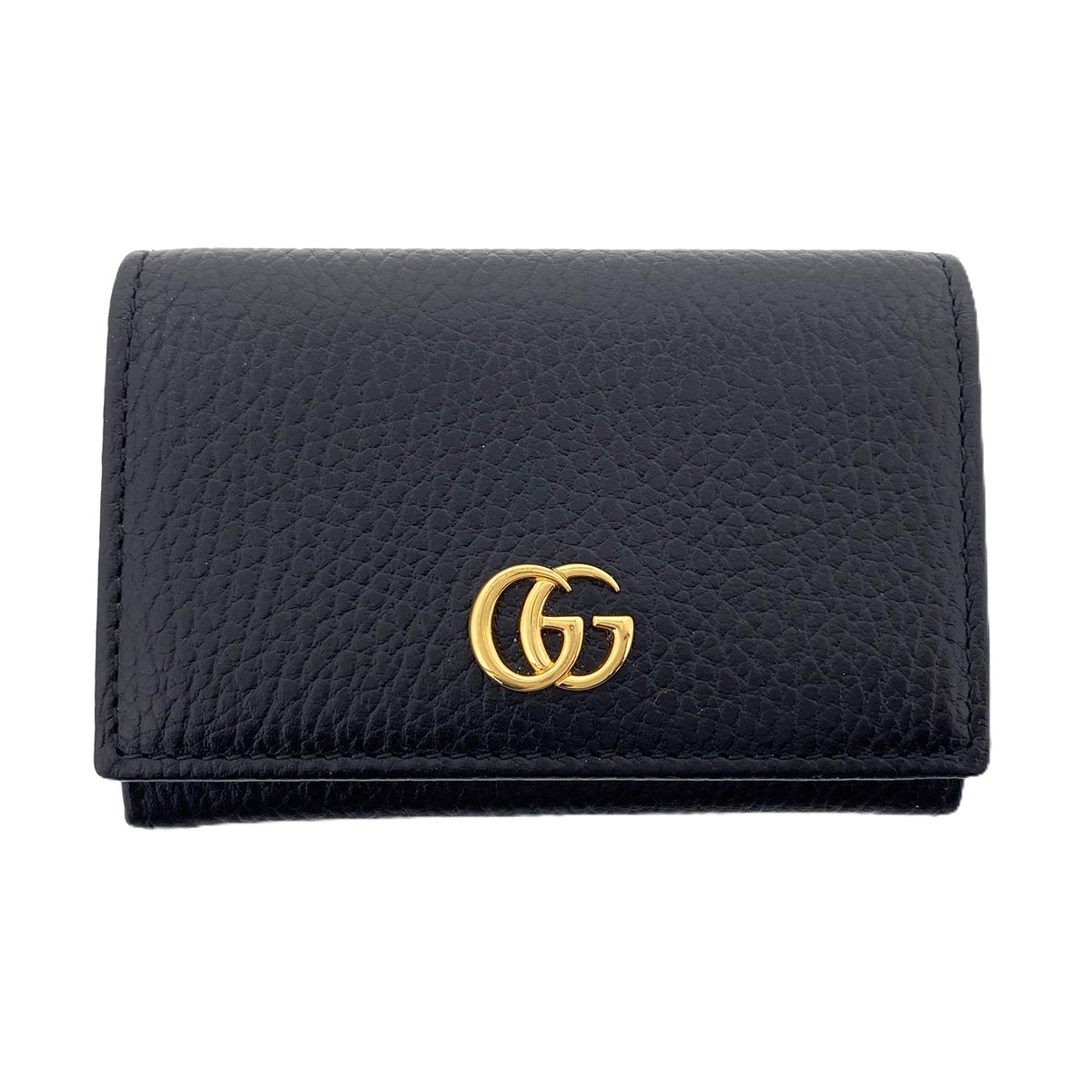 GUCCI グッチ カードケース 739525 スムースレザー ブラック レディース【中古】