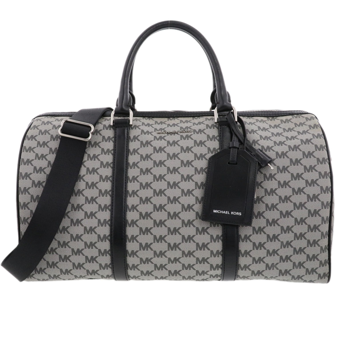 Michael Kors マイケルコース MKシグネチャー ボストンバッグ コーティングキャンバス グレー ユニセックス【中古】