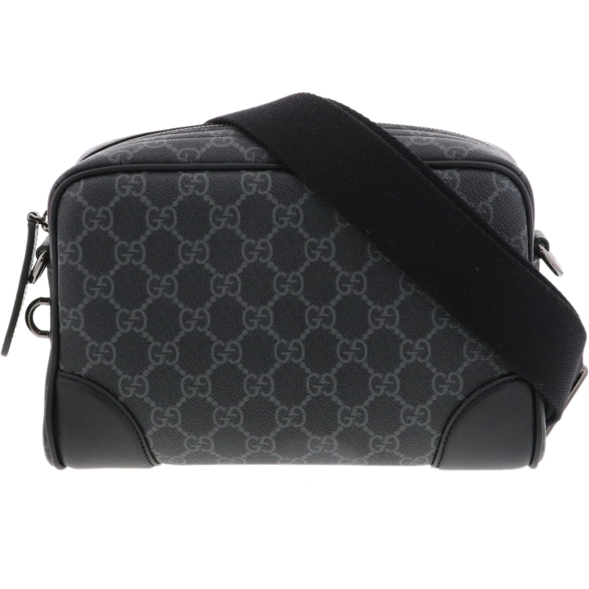 GUCCI グッチ GG表象 スモール クロスボディバッグ ショルダーバッグ 821155 スムースレザー 黒いこと  メンズ【中古】