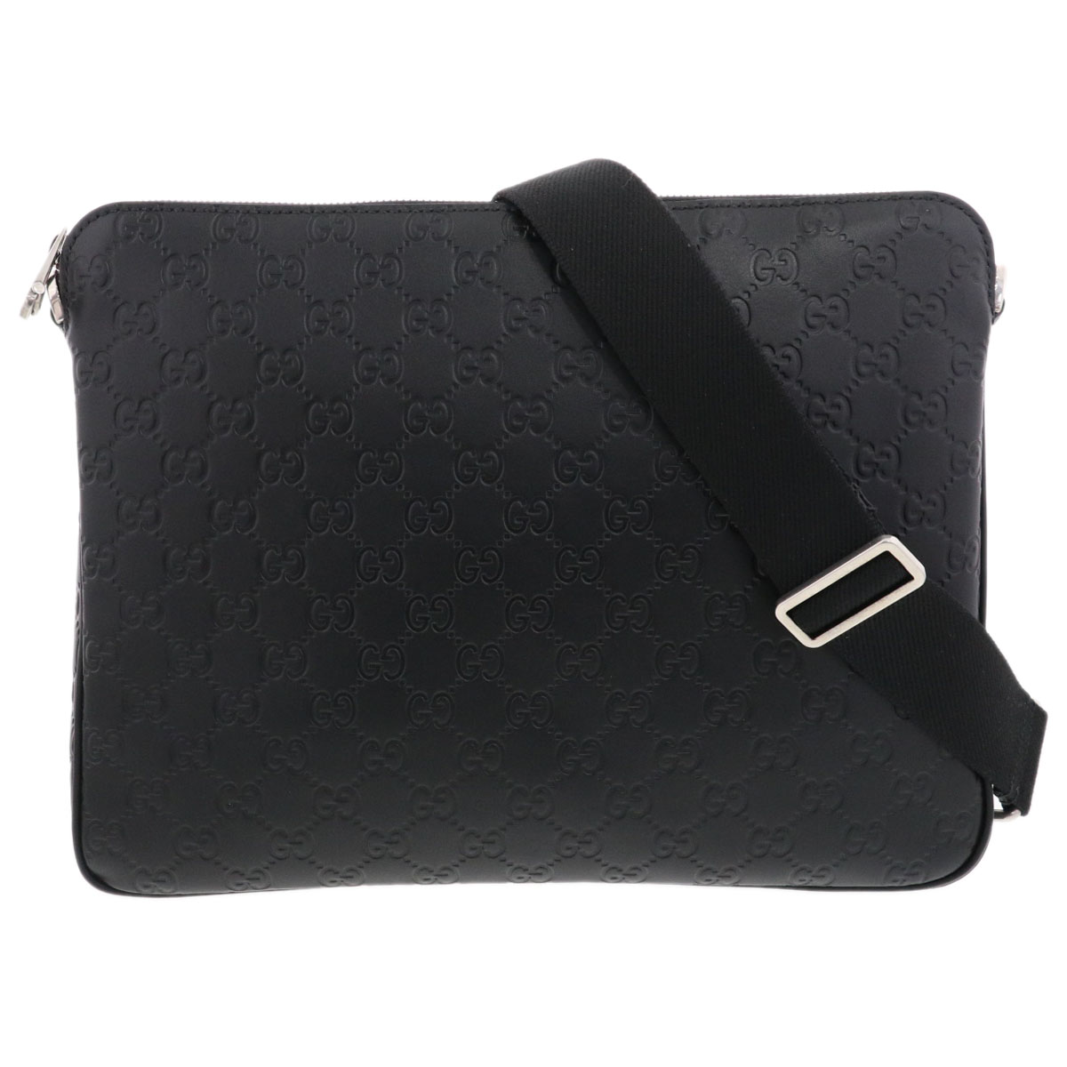 GUCCI グッチ 並み並み クロスボディバッグ ショルダーバッグ 850214 なめし革 黒いこと  メンズ【中古】