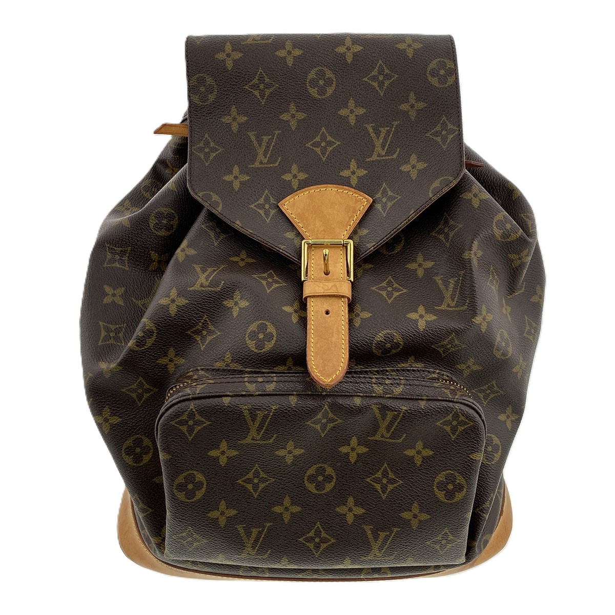 LOUIS VUITTON ルイ・ヴィトン モン掏摸 GM ショルダーバッグ 背嚢・デイパック M51135 モノグラム 赤銅色  レディース【中古】