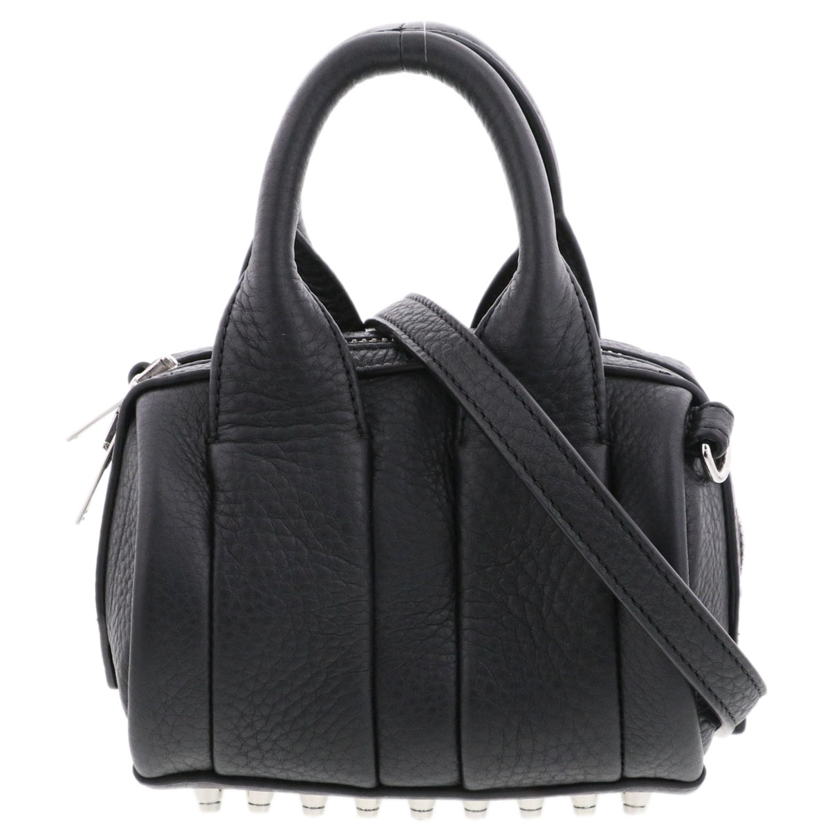 Alexander Wang アレキサンダーワン ミニロッキー スタッズ 2WAY ショルダーバッグ なめし革 黒いこと  レディース【中古】