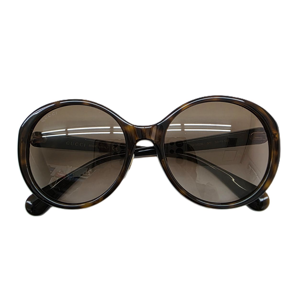 GUCCI グッチ アジアン相応う GG目じるし 蜂 ビー BEE 黒眼鏡 GG0370SK 002 可塑性物質 赤銅色  レディース【中古】 眼鏡・サングラス-バッグ・小物・ブランド雑貨