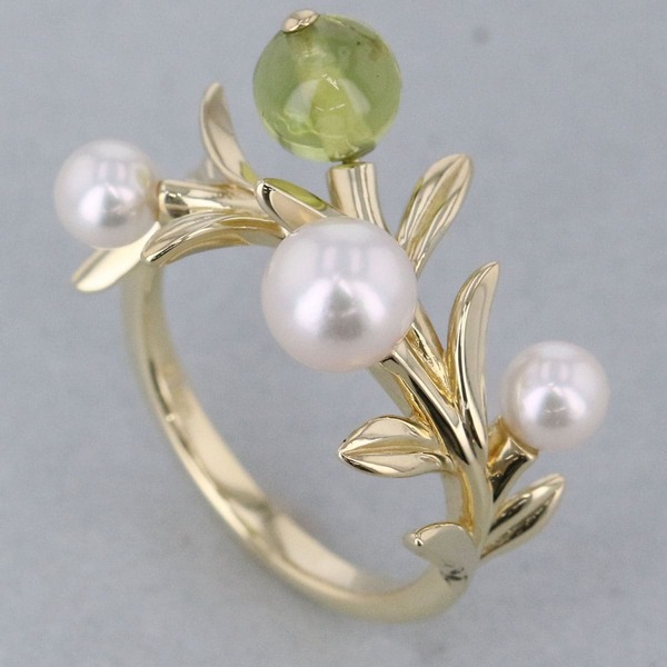 MIKIMOTO ミキモト オリーブ パールリング 750YG リング・指輪 K18イエローゴールド イエローゴールド レディース【中古】|PAWNSHOP RiZ