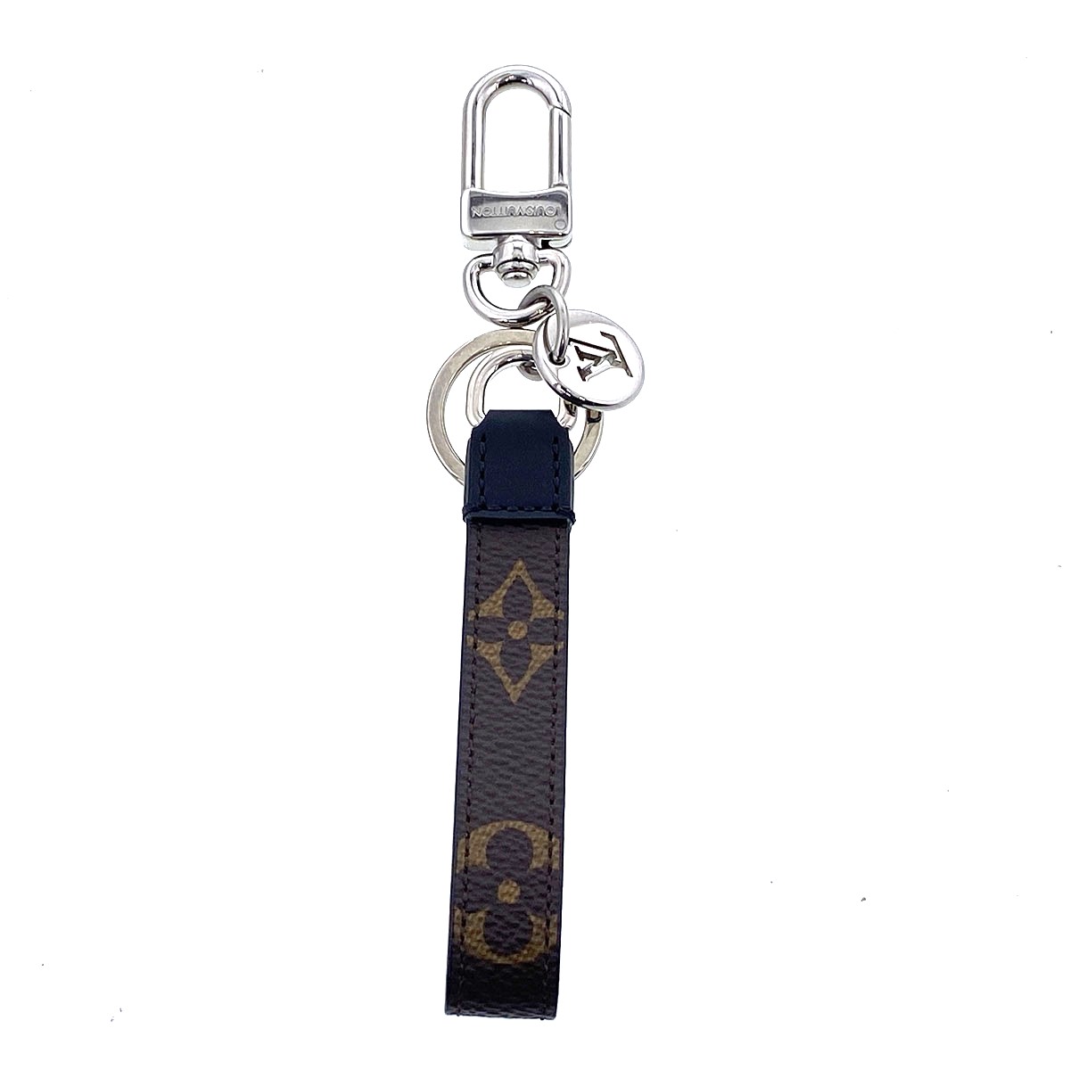 LOUIS VUITTON ルイ・ヴィトン キーホルダー スリム ドラゴンヌ キーリング M00853 モノグラムマカサー レザー ブラウン ブラック メンズ【中古】｜PAWNSHOP　ＲｉＺ