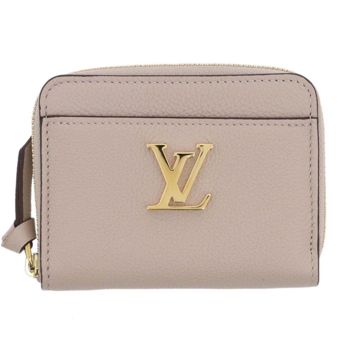 LOUIS VUITTON ルイ・ヴィトン ジッピー 鋳貨蝦蟇口 コインケース M80100 なめし革 サクラ色ベージュ  レディース【中古】