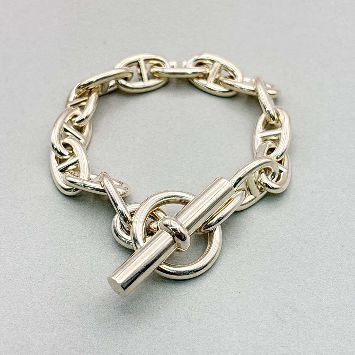 HERMES エルメス シェーヌダンクル 腕輪 MM 腕輪 しろがね色925 しろがね色  メンズ【中古】