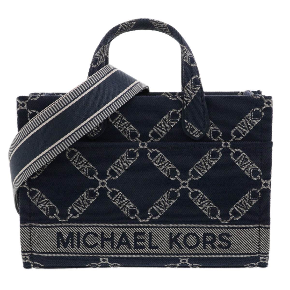 Michael Kors マイケル授業計画 GIGI ブックトート トートバッグ FREE 帆布 米国海軍  レディース【中古】