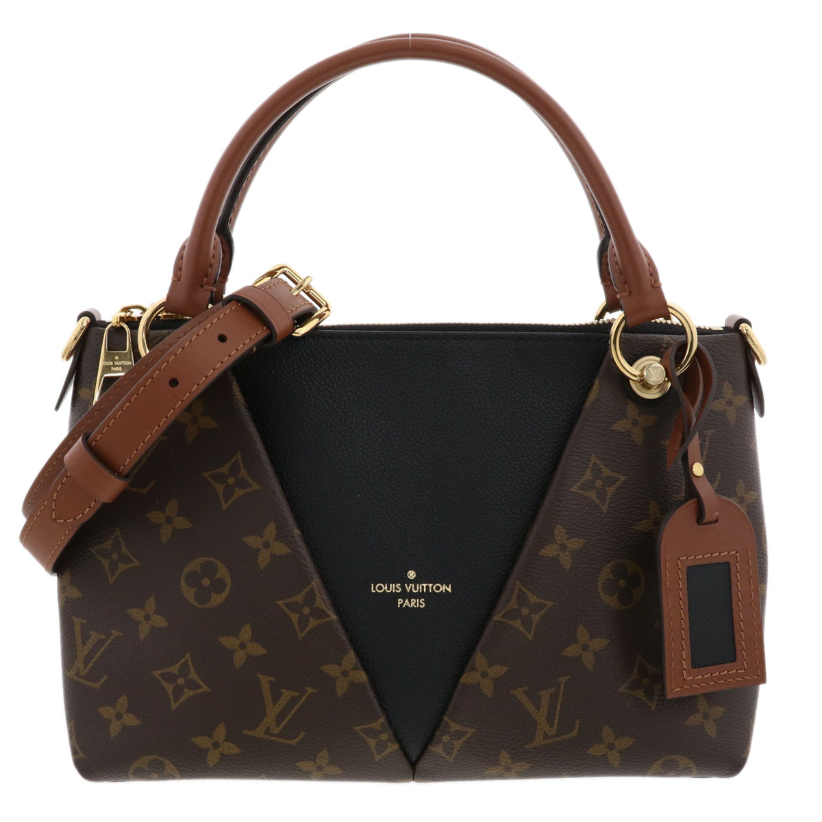 LOUIS VUITTON ルイ・ヴィトン Vトート BB ハンドバック M43976 モノグラムマカサー 赤銅色  レディース【中古】