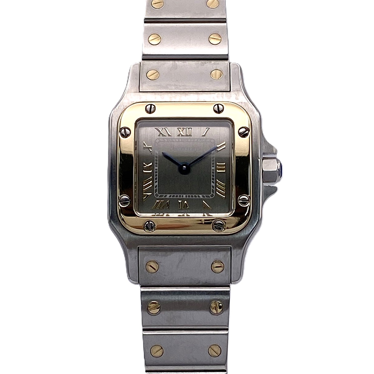 CARTIER カルティエ サントスガルベ SM 人情本 ウォッチ W20031C4 ステンレス鋼スチール写真 K18ゴールド 薄墨色 ゴールド 石英  レディース【中古】
