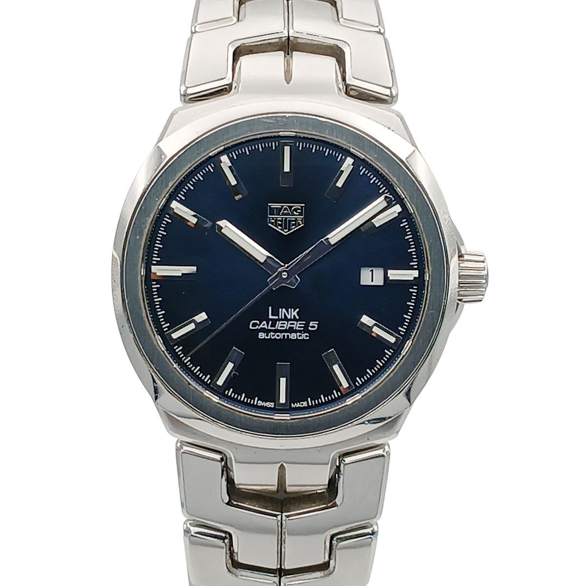 TAG HEUER タグホイヤー 繋がり キャリバー 5 ウオッチ WBC2112 ステンレス鋼スチール写真 しろがね色 米国海軍  メンズ【中古】