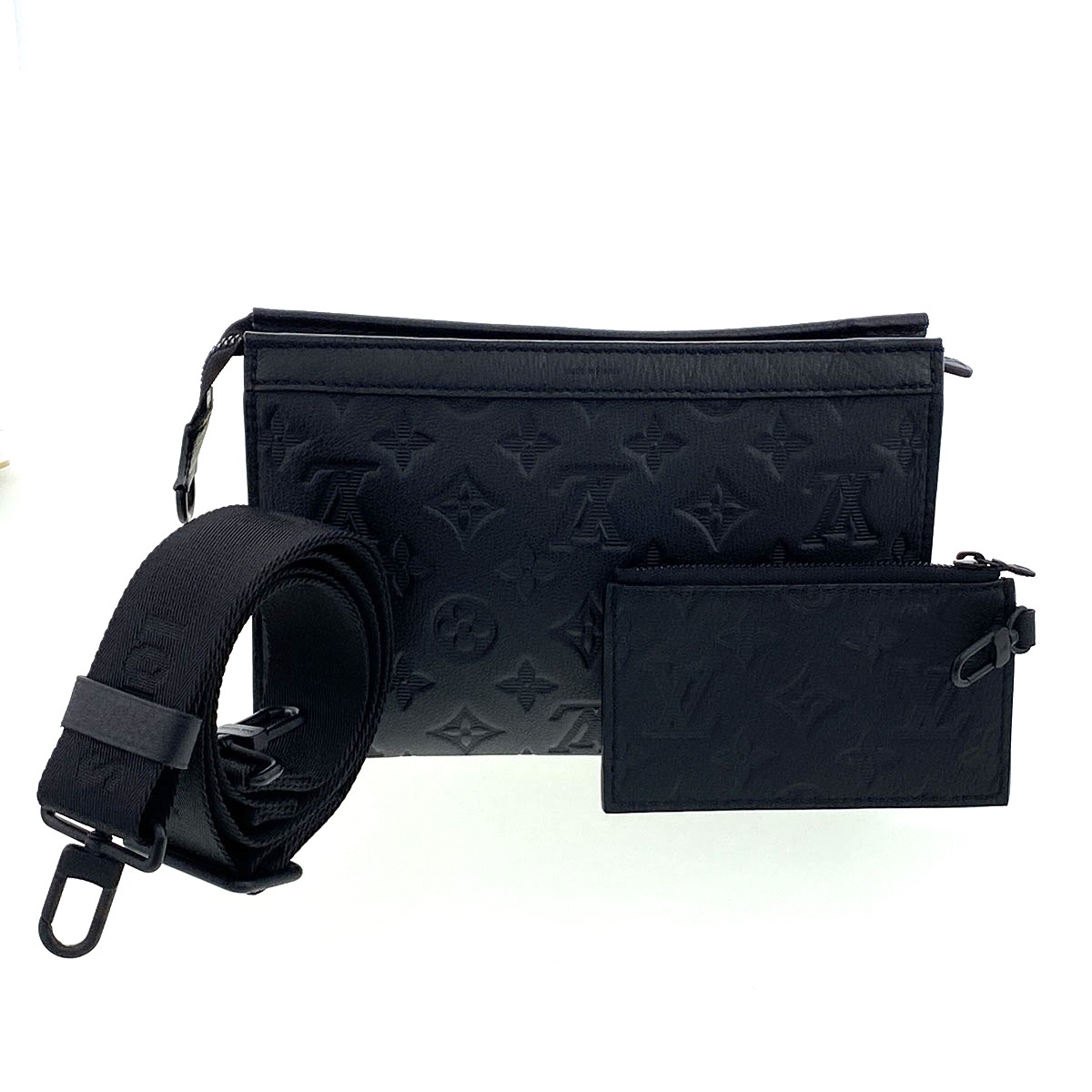 LOUIS VUITTON ルイ・ヴィトン ガストン ウエアラブル ウォレット ショルダーバッグ M81115 モノグラムシャドウ 黒いこと  メンズ【中古】