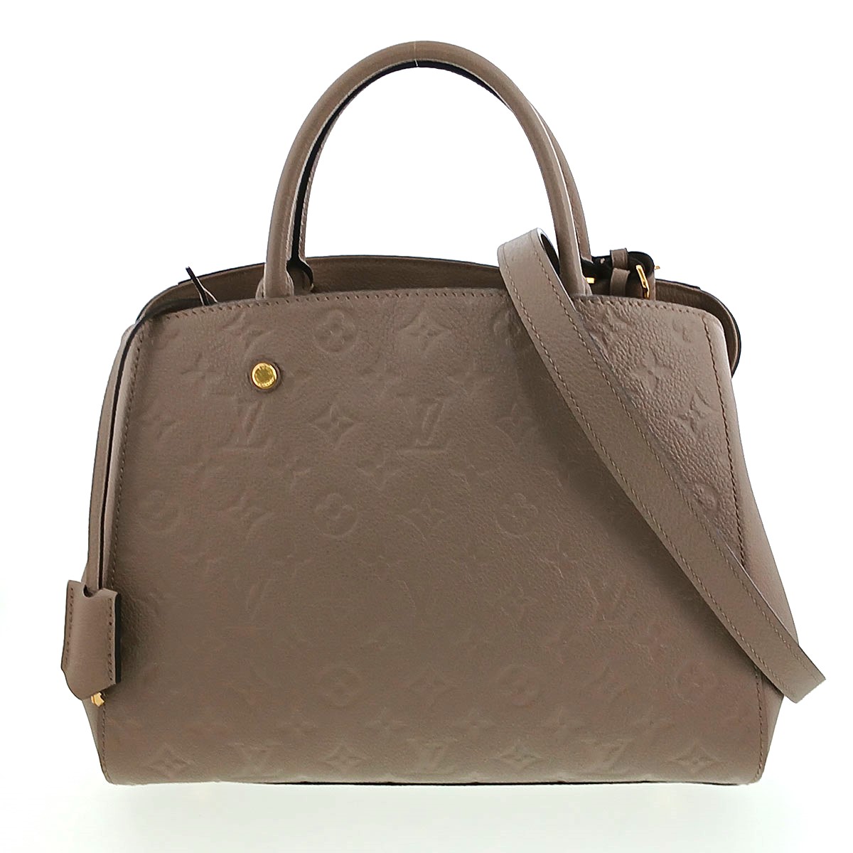 LOUIS VUITTON ルイ・ヴィトン モンテーニュMM ショルダーバッグ モノグラムアンプラント ベージュ  レディース【中古】