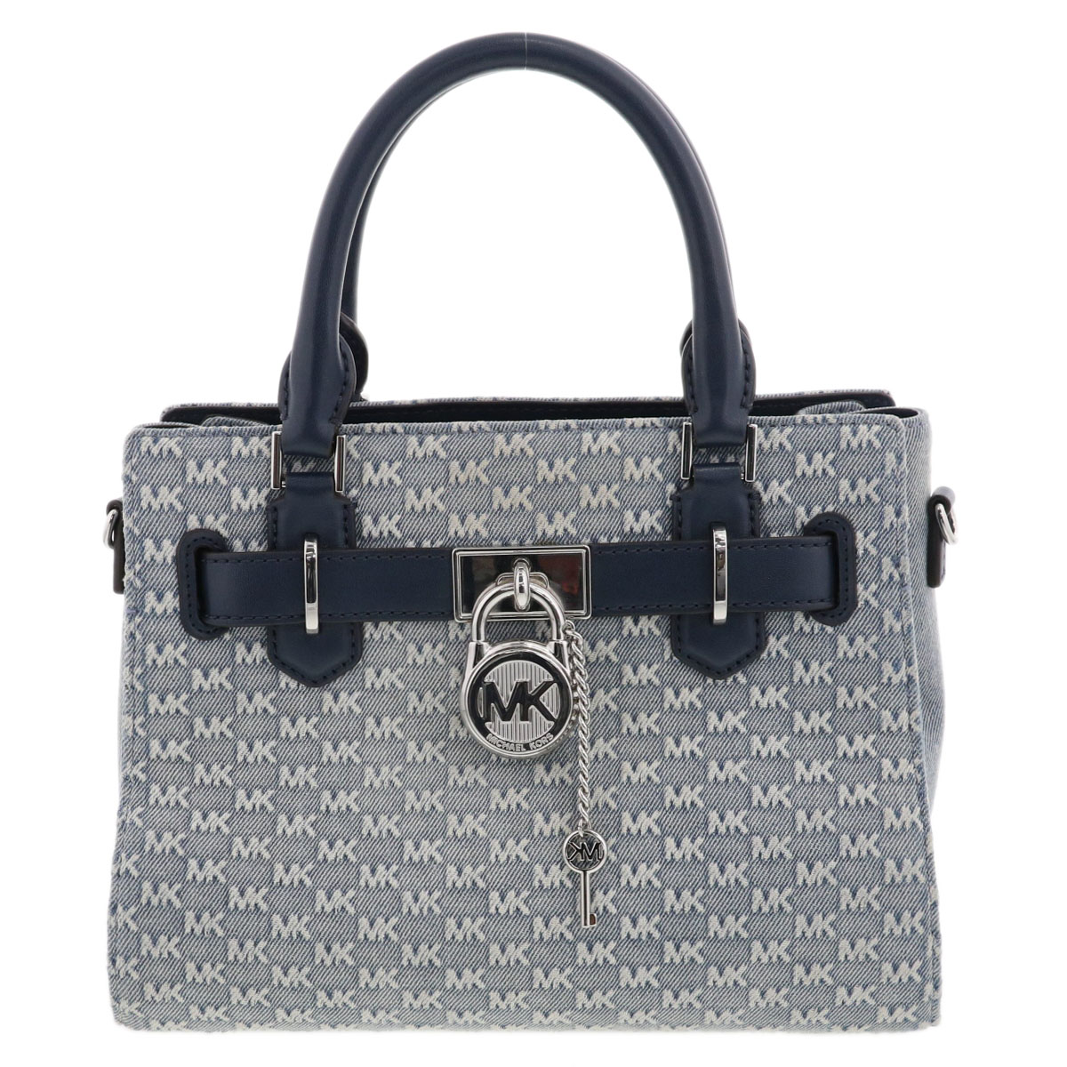 Michael Kors マイケルコース ハミルトン サッチェル スモール デニム ハンドバッグ 35T4SHMS1C デニム レザー ブルー ネイビー レディース【中古】|PAWNSHOP RiZ