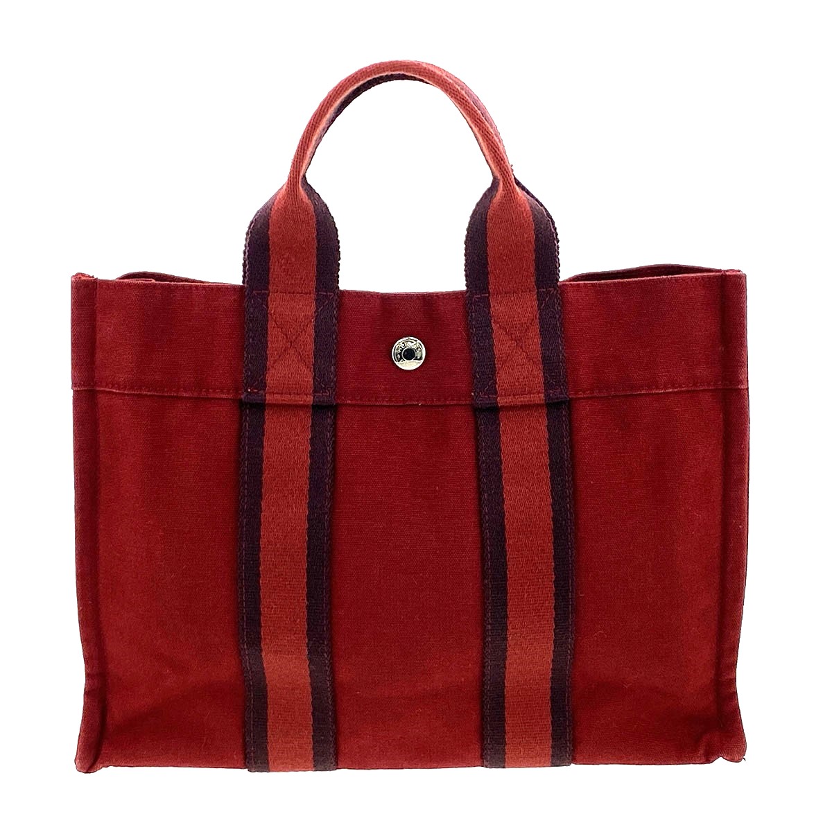 HERMES エルメス フールトゥ トートPM トートバッグ 100754M 帆布 赤いこと  レディース【中古】