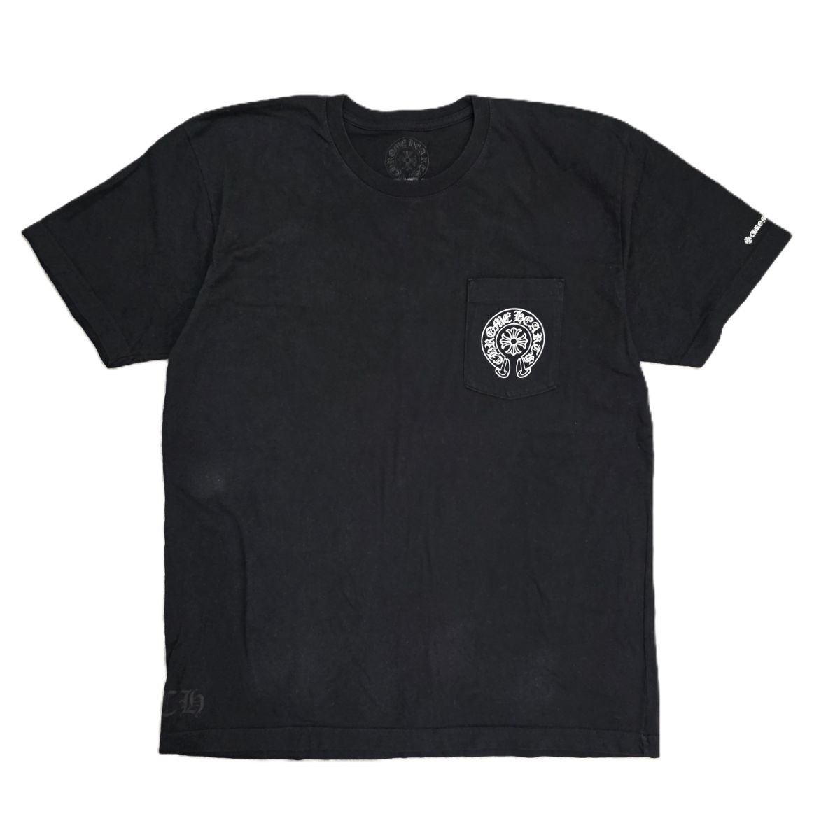 CHROME HEARTS クロムハーツ Horseshoe CH CRS Tee ホースシュー CHクロス プリント 半袖Ｔシャツ XL コットン ブラック メンズ【中古】｜PAWNSHOP　ＲｉＺ